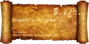 Bogdán Ágnes névjegykártya